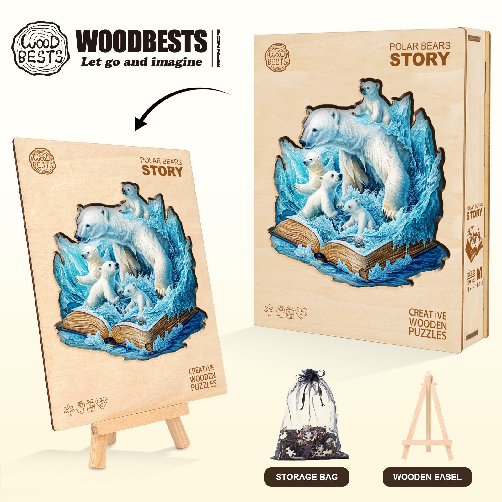 Polar Bears Story Wooden Jigsaw Puzzle