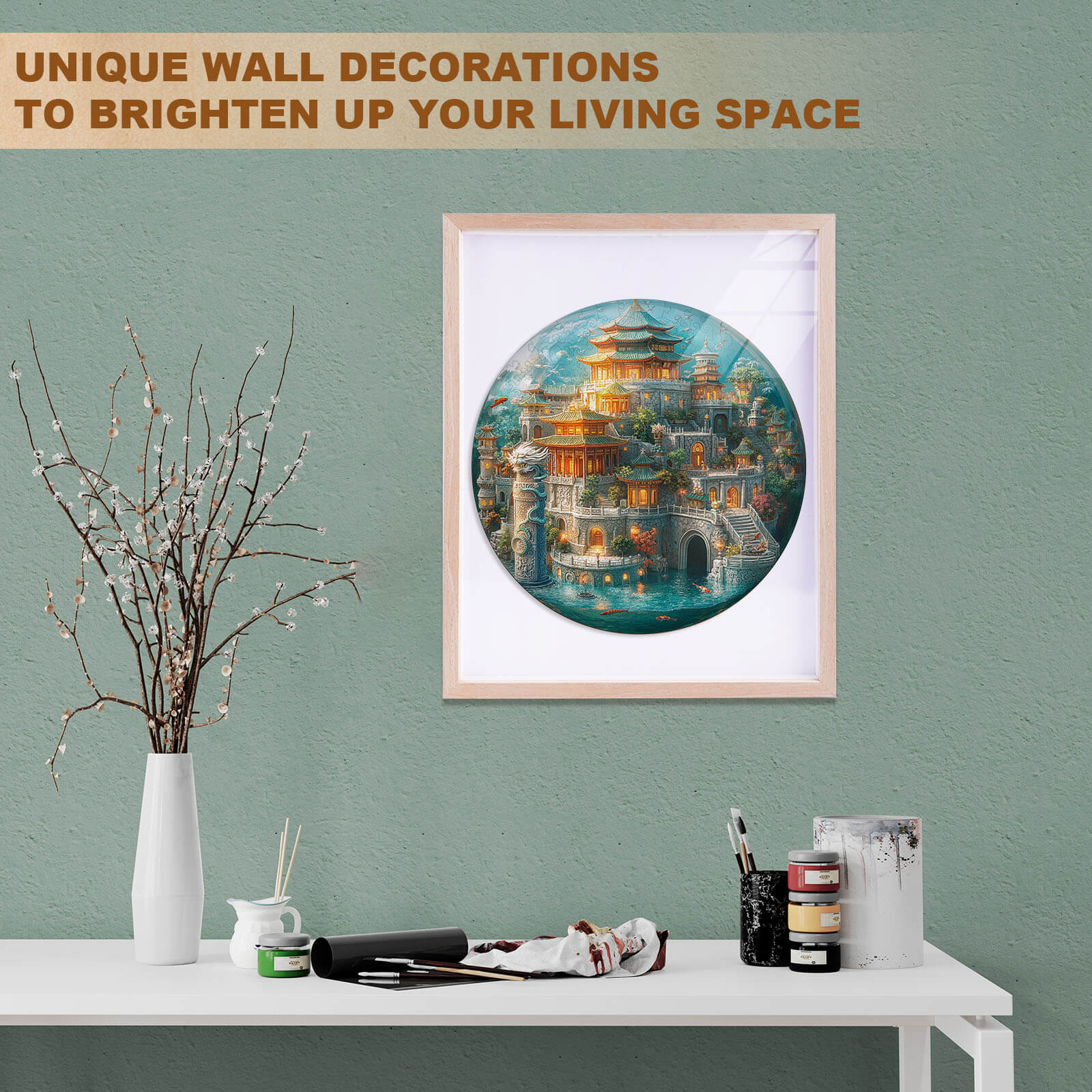 Underwater Dragon Palace Wooden Jigsaw Puzzle