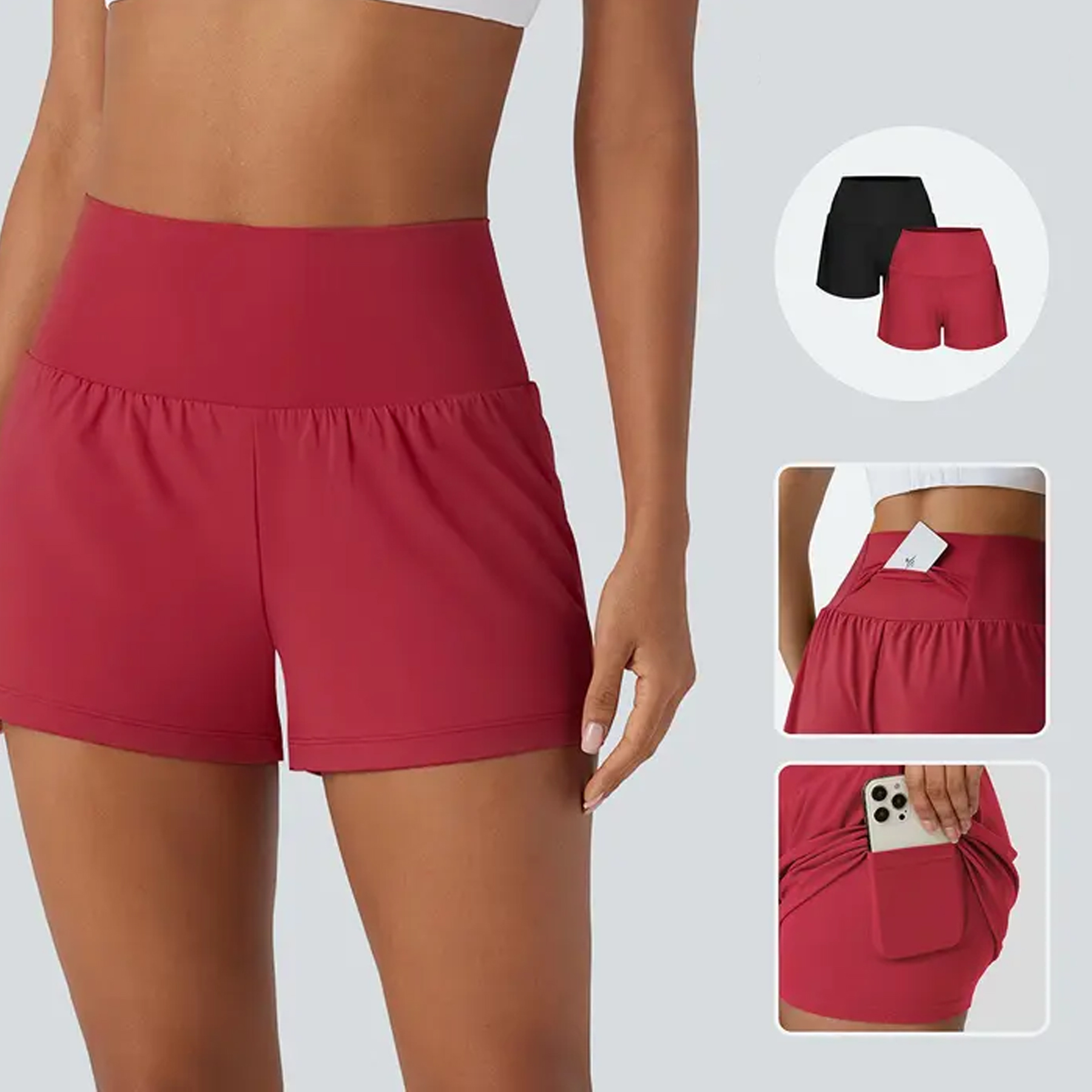 High-Waisted Pocket Yoga Shorts