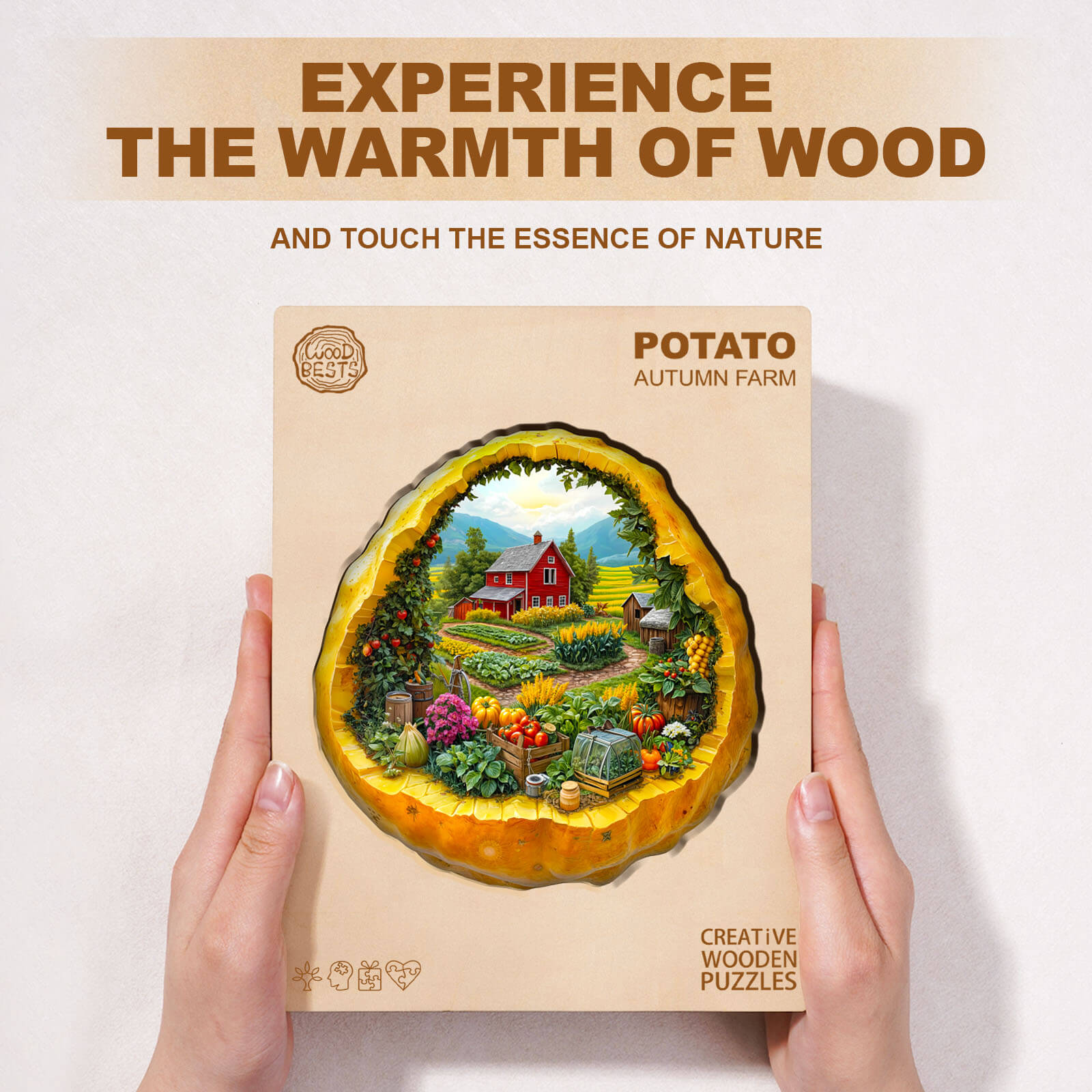 Potato Autumn Farm Wooden Jigsaw Puzzle