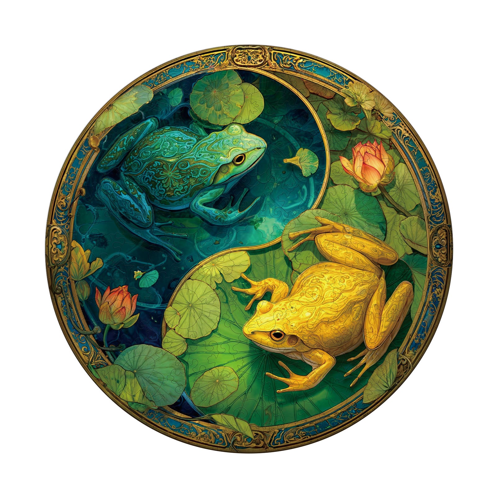 Balance Frogs Wooden Jigsaw Puzzle