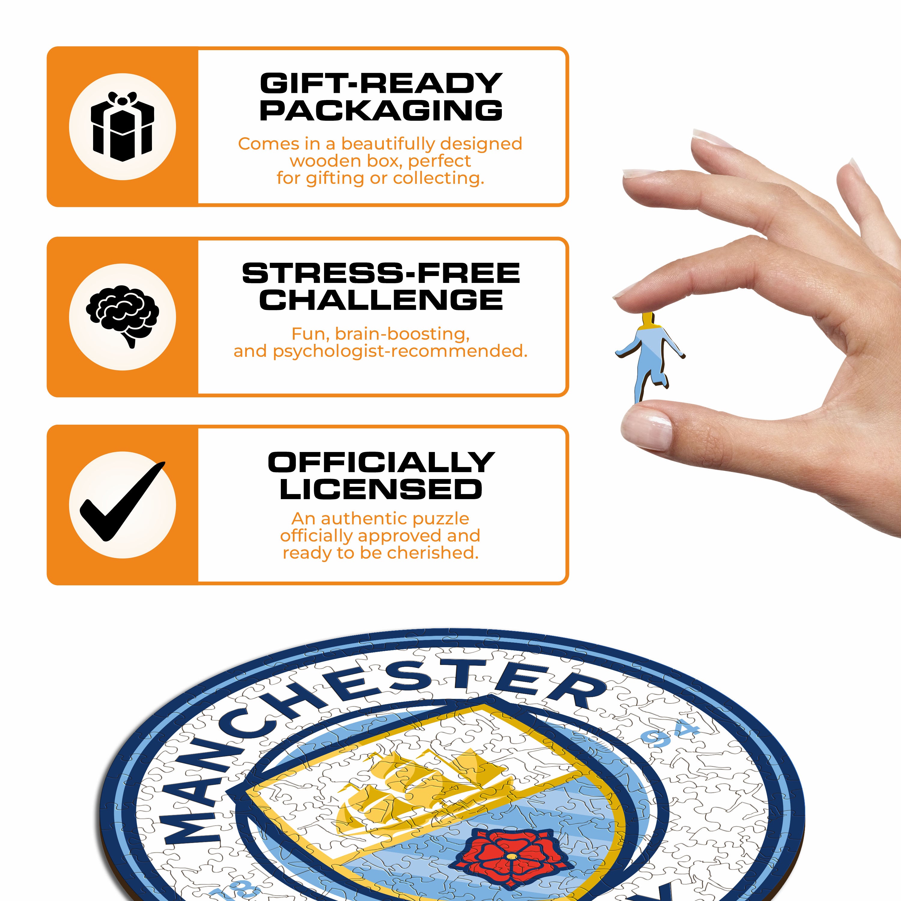 Manchester City FC® Logo - Wooden Puzzle