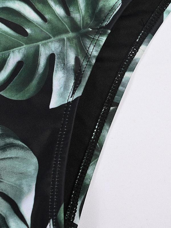 Floral-Print Split-Joint Split Wetsuit