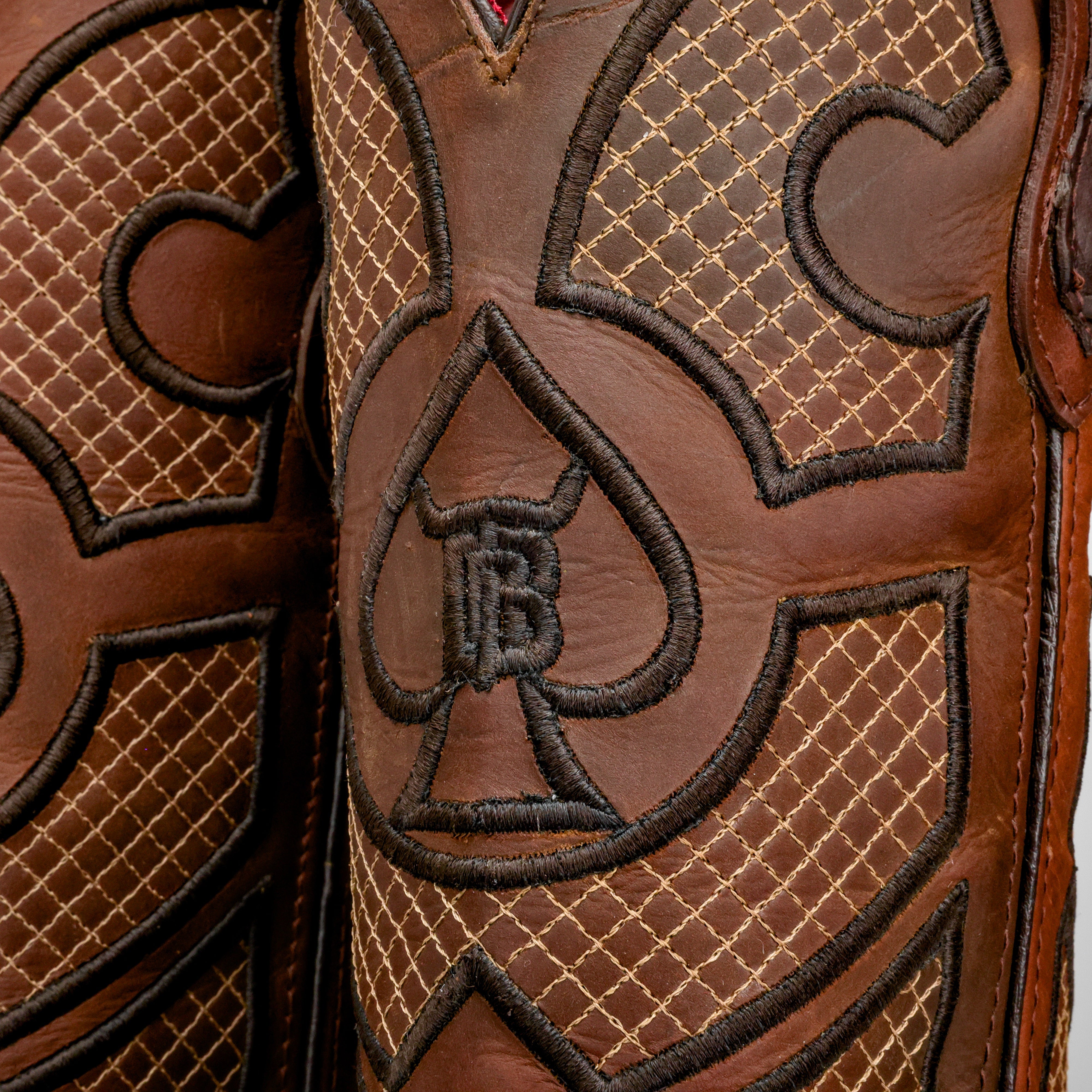 Matte Chocolate Brown Pirarucu Leather Boots - Square Toe