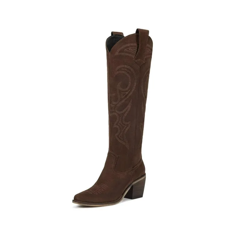 Knee High Cowboy Cowgirl Boots For Women