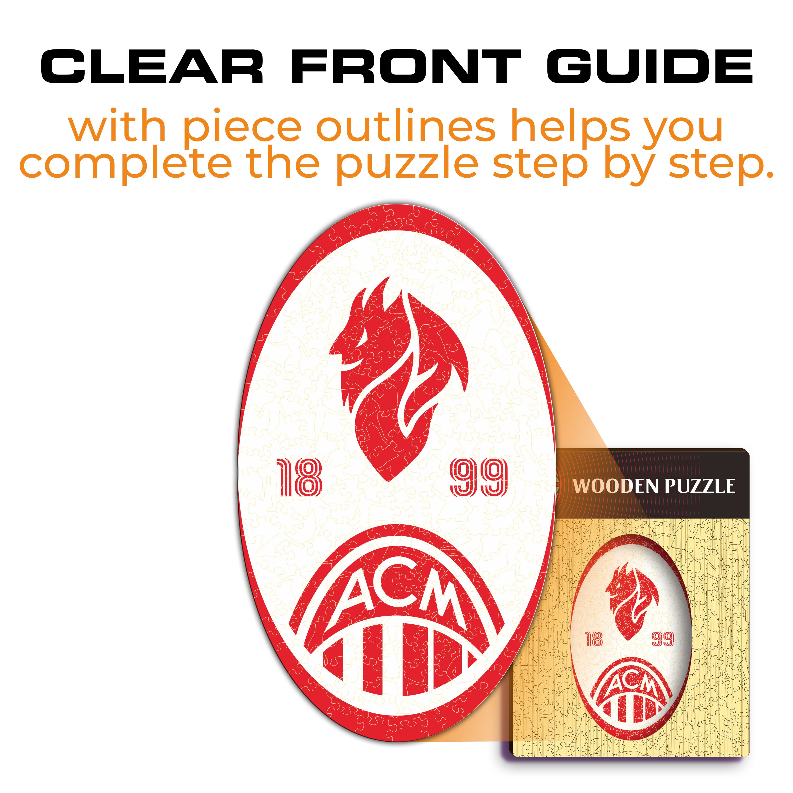 AC Milan® Devil Logo - Wooden Puzzle
