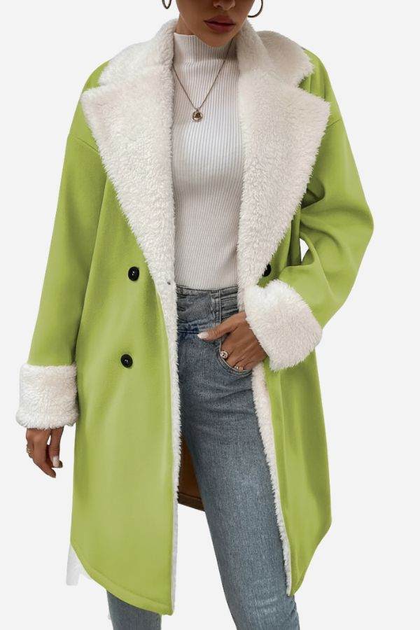 Nordic Warmth Shearling-Lined Coat