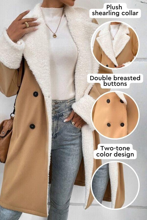 Nordic Warmth Shearling-Lined Coat