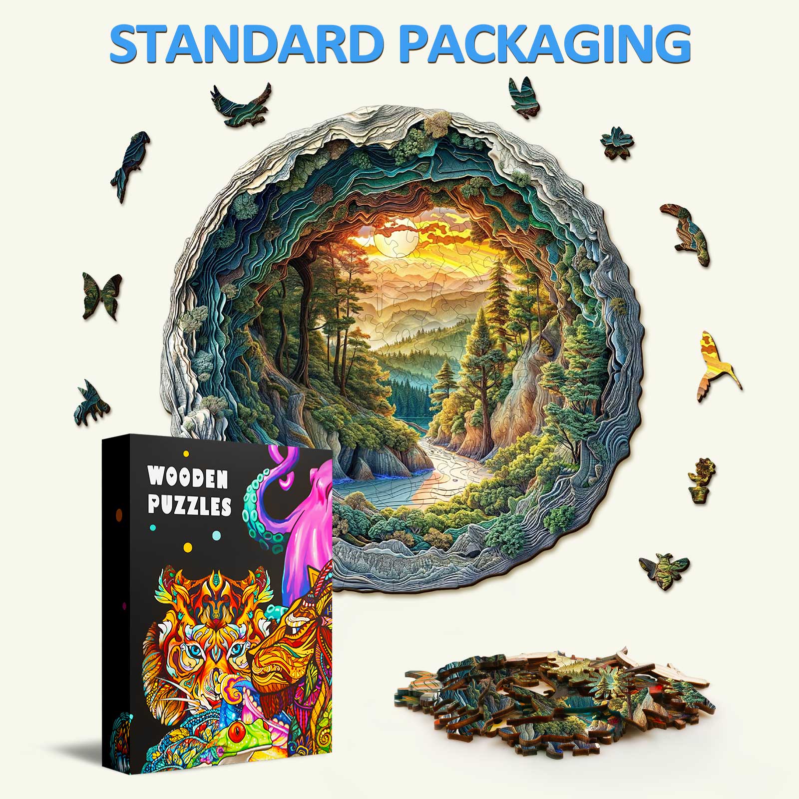 Cave Forest Wooden Jigsaw Puzzle