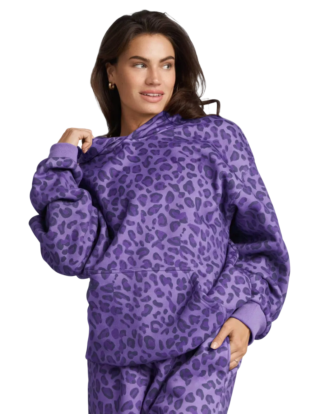 Leopard print unisex hoodie