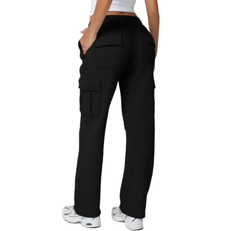 Women’s Medium Waist Fleece Baggy Sweatpants