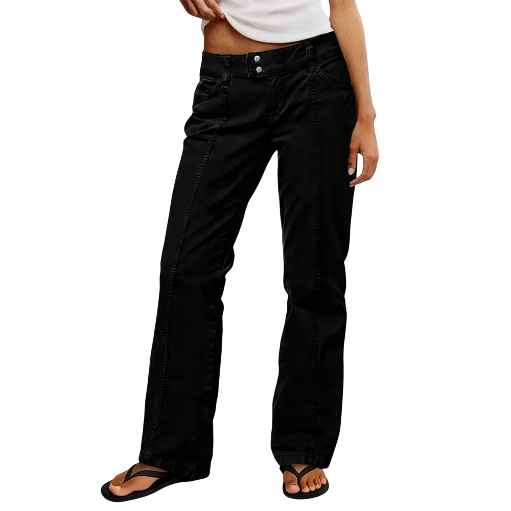 Women's mid-rise straight leg pants