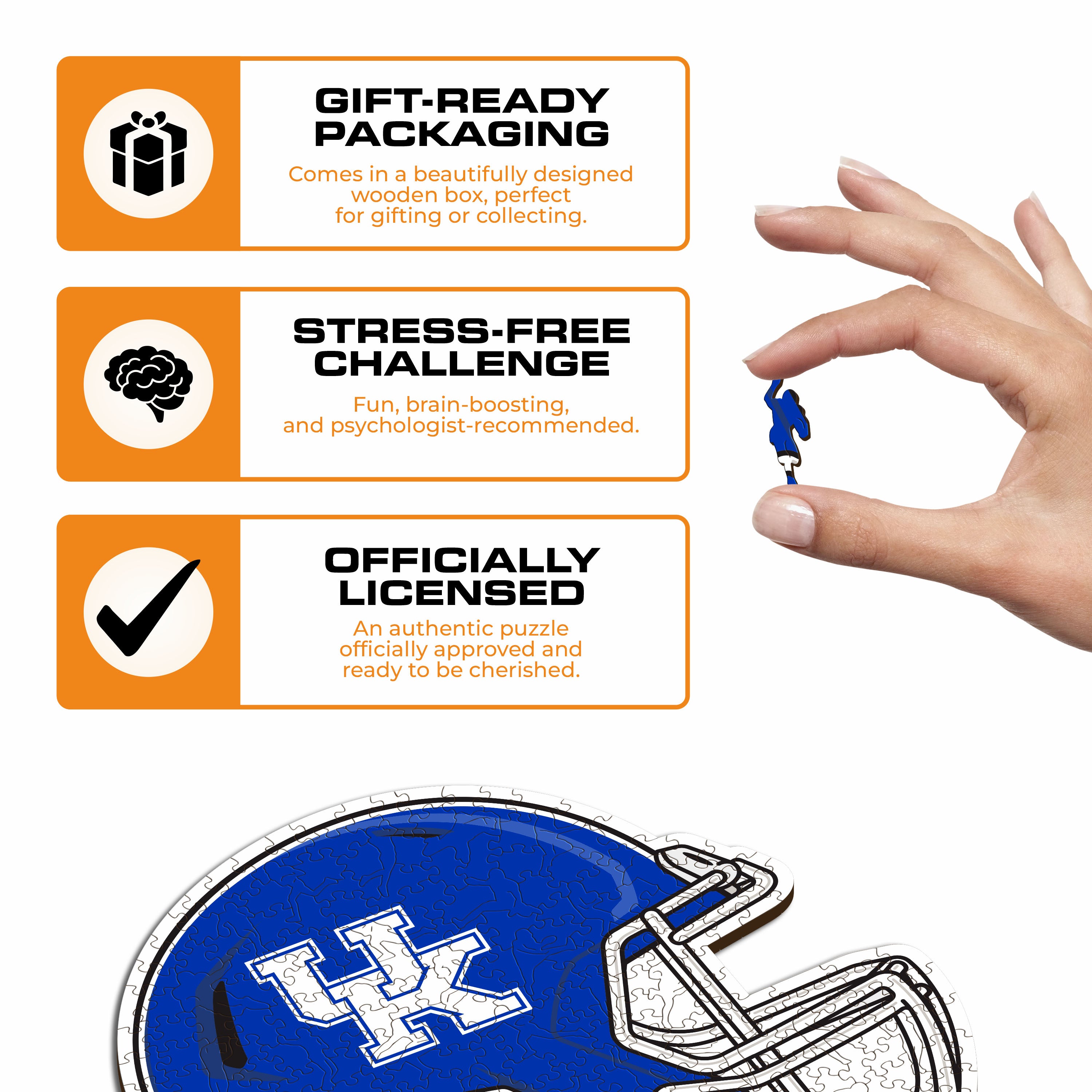 University of Kentucky Helmet - Wooden Puzzle