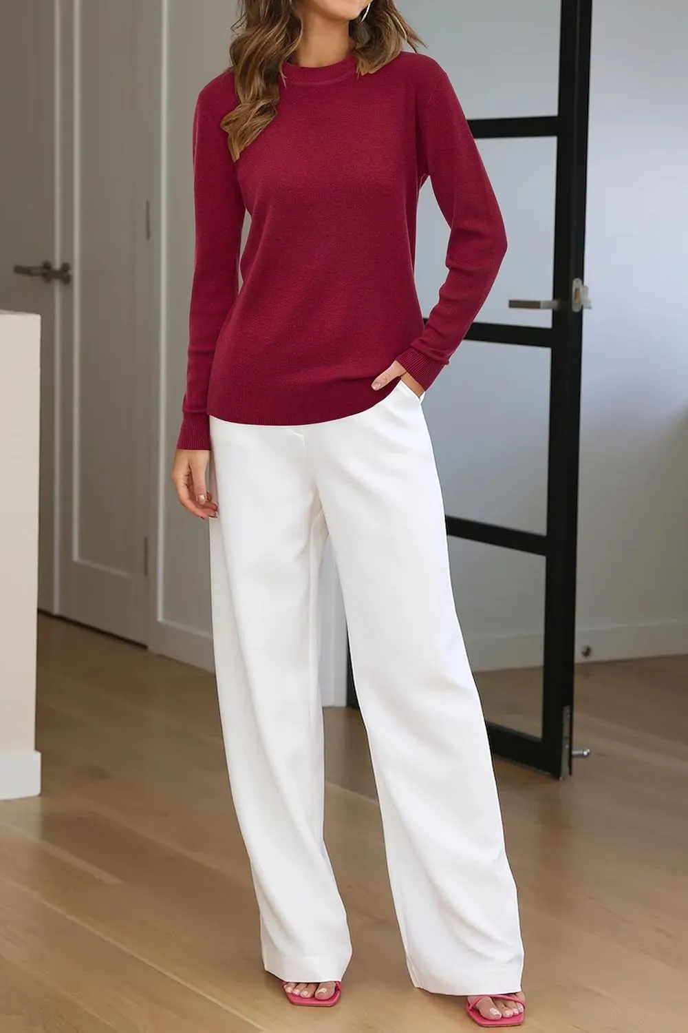 Women Fashion Wool Blend Sweater