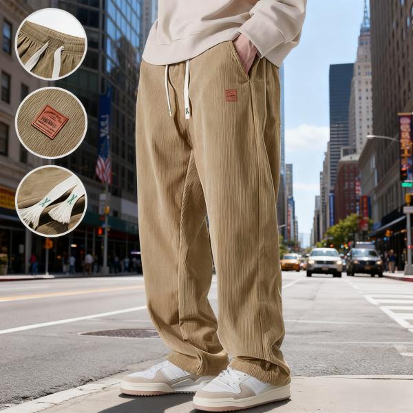 Men's Corduroy Relaxed Fit Drawstring Pants