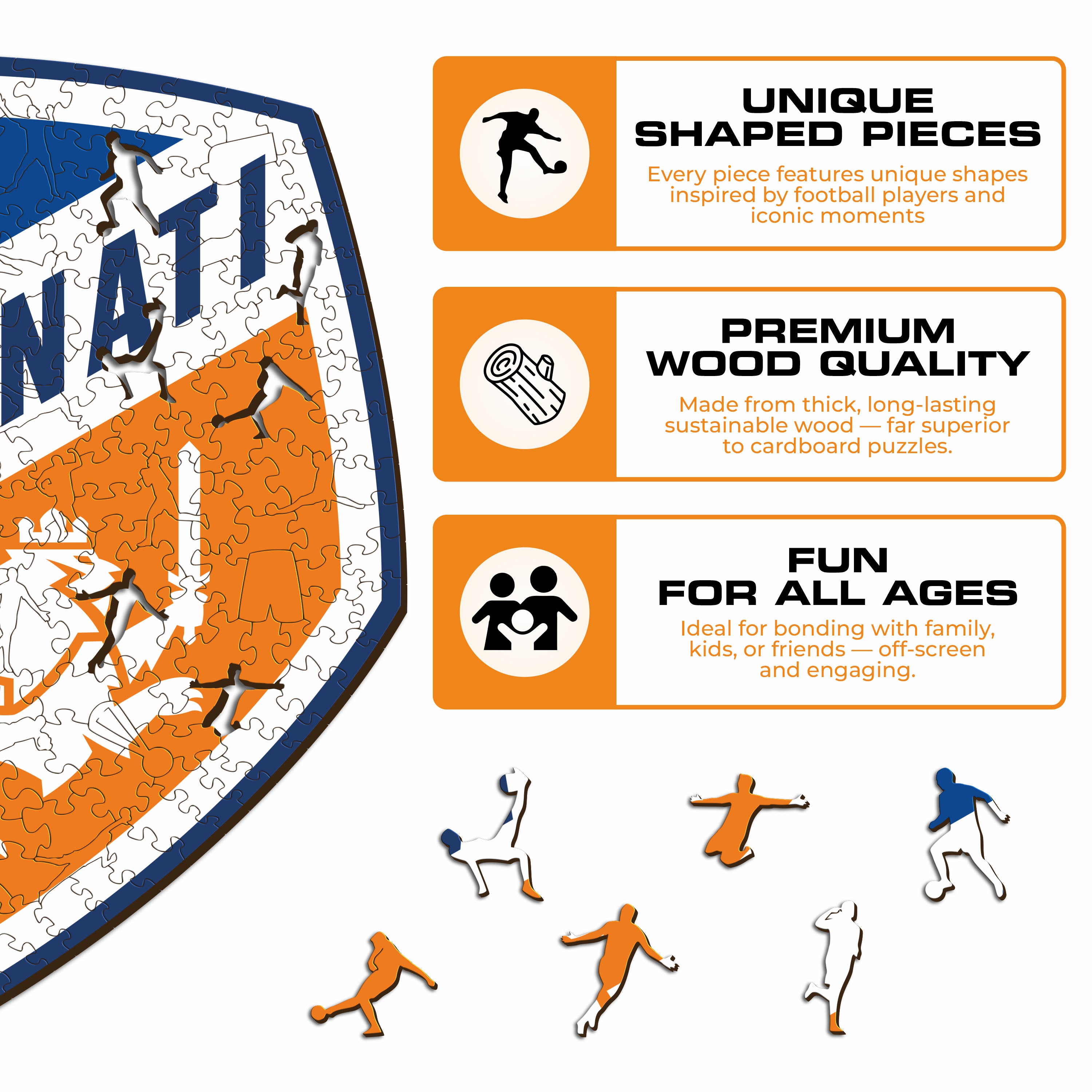 FC Cincinnati® Logo - Wooden Puzzle