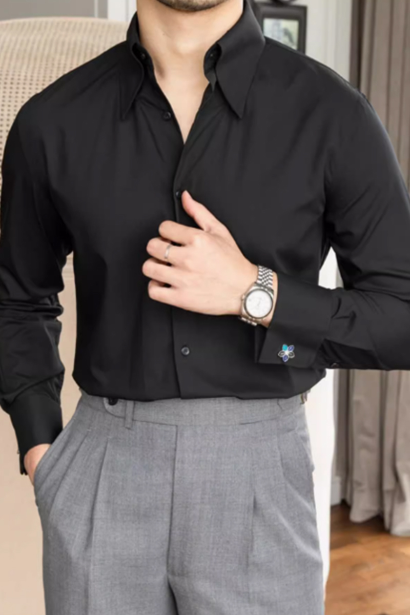 Men's White Wrinkle-resistant  Shirts