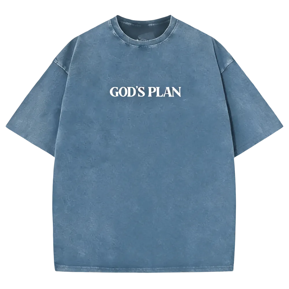 Women's God's Plan Washed Vintage Tee