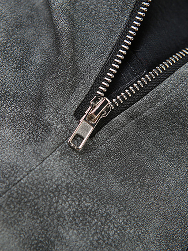 High-Waisted Split-Joint Zipper Loose Wide Leg Trousers Pants