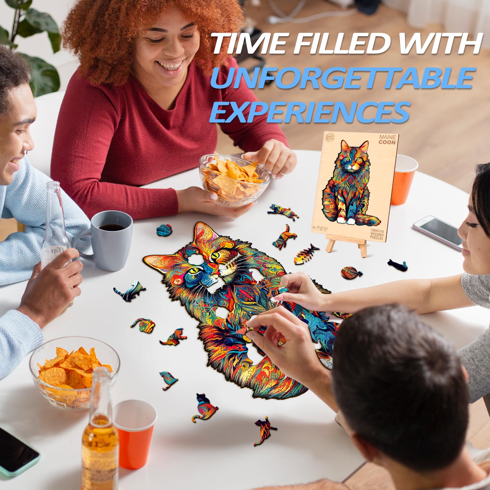 Maine Coon Wooden Jigsaw Puzzle