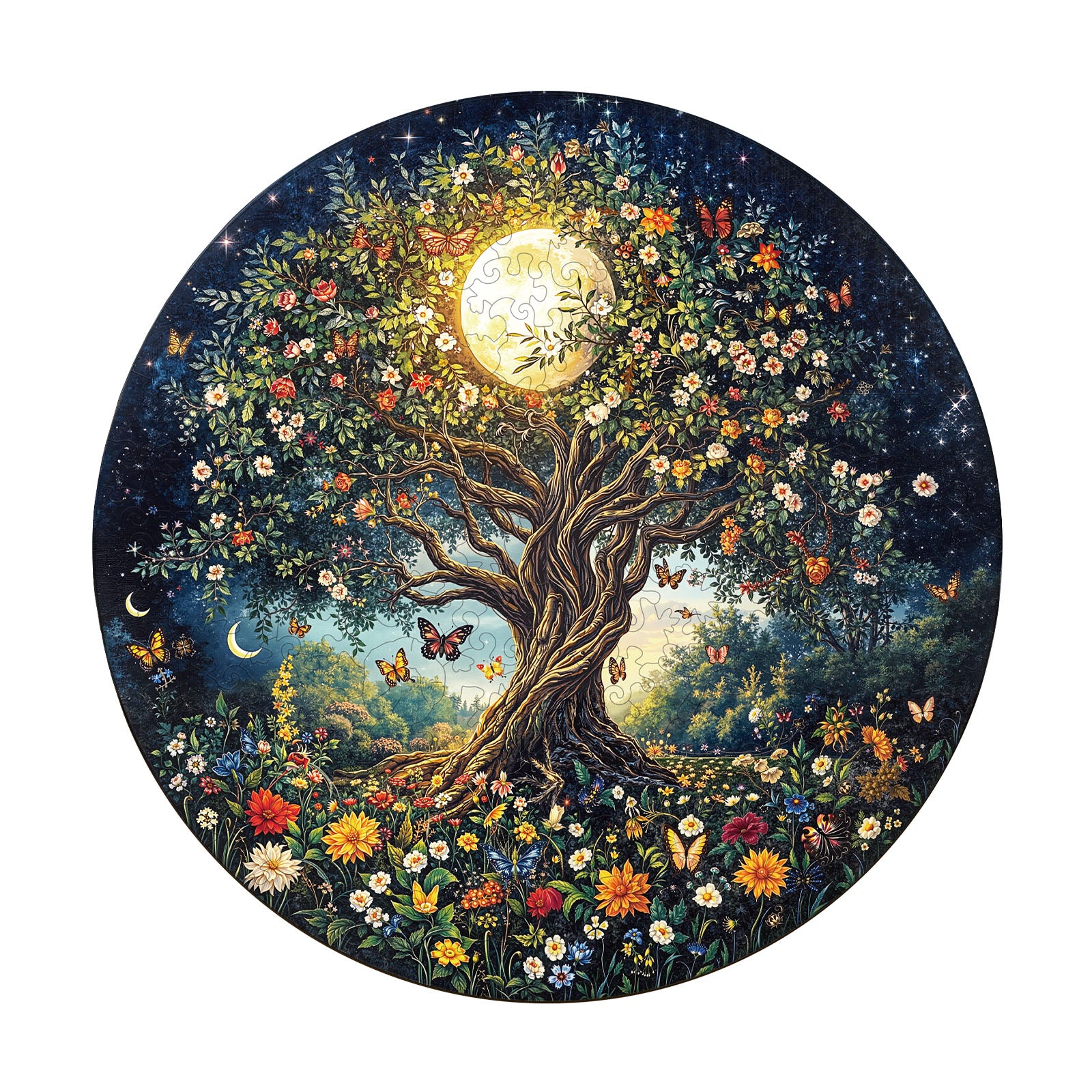 Bohemian Tree of Life Wooden Jigsaw Puzzle