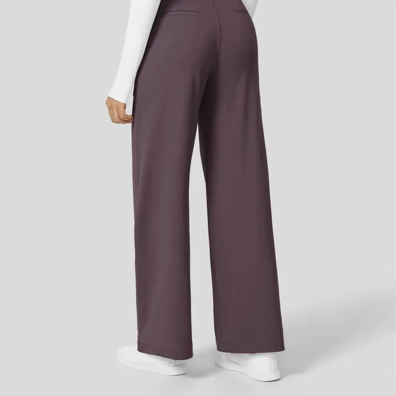 Halara Flex High Waisted Plicated Side Pocket Straight Leg Work Pants
