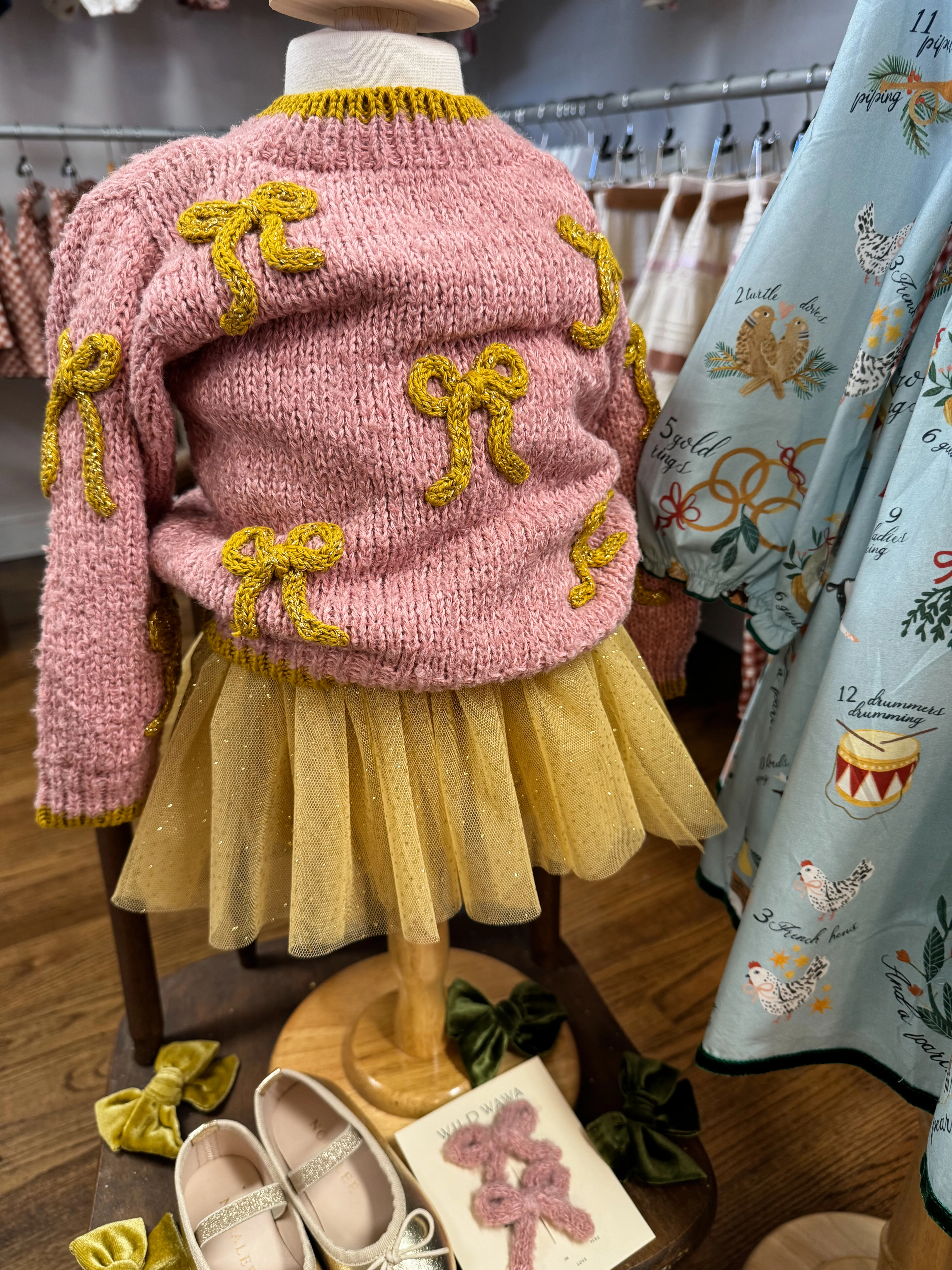 Bow Sweater- Rosewood