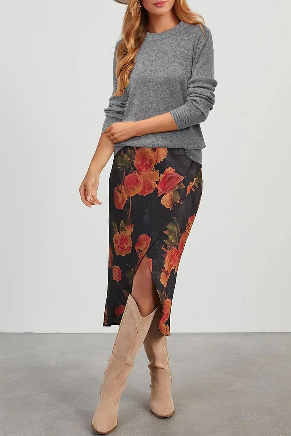 Women Fashion Wool Blend Sweater