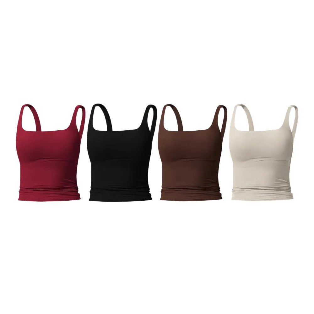 Women's Solid Color Sports Tank Top