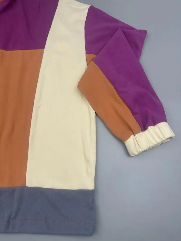 2-piece Set Women's Colorblock Zip Up Jacket & Wide Leg Pants