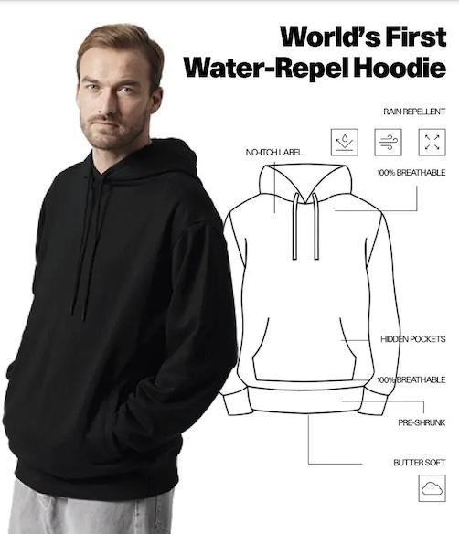 Men’s Waterproof Stain-Resistant Heavyweight Fleece Hoodie (11.3 oz Softshell)