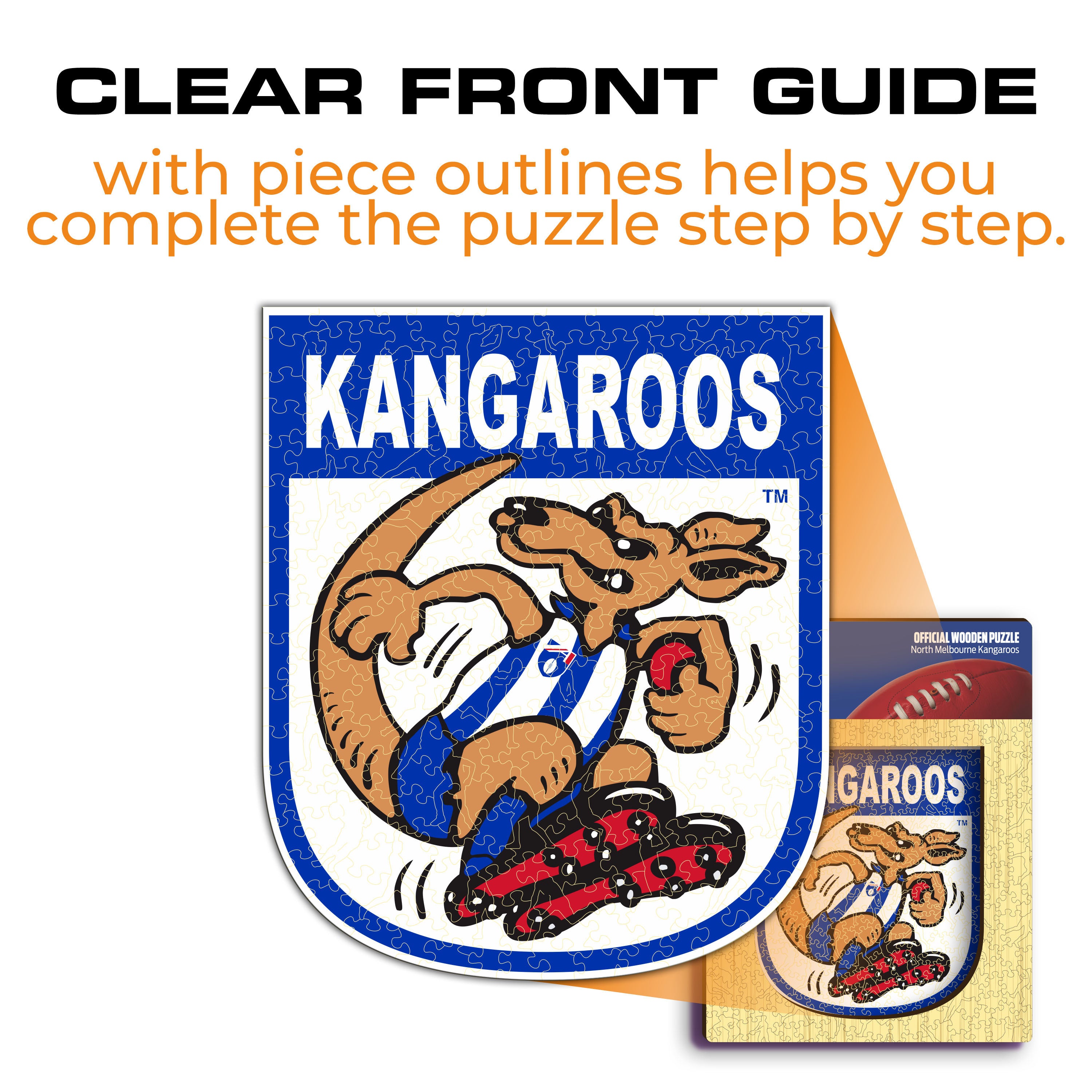 North Melbourne FC Retro Mascot - Wooden Puzzle