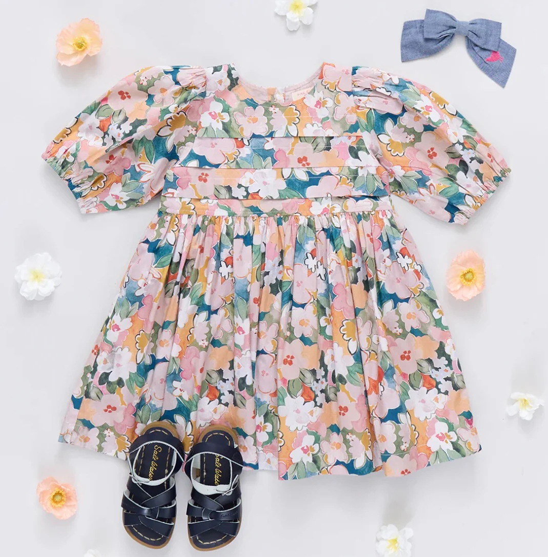Evelyn Watercolor Floral Dress