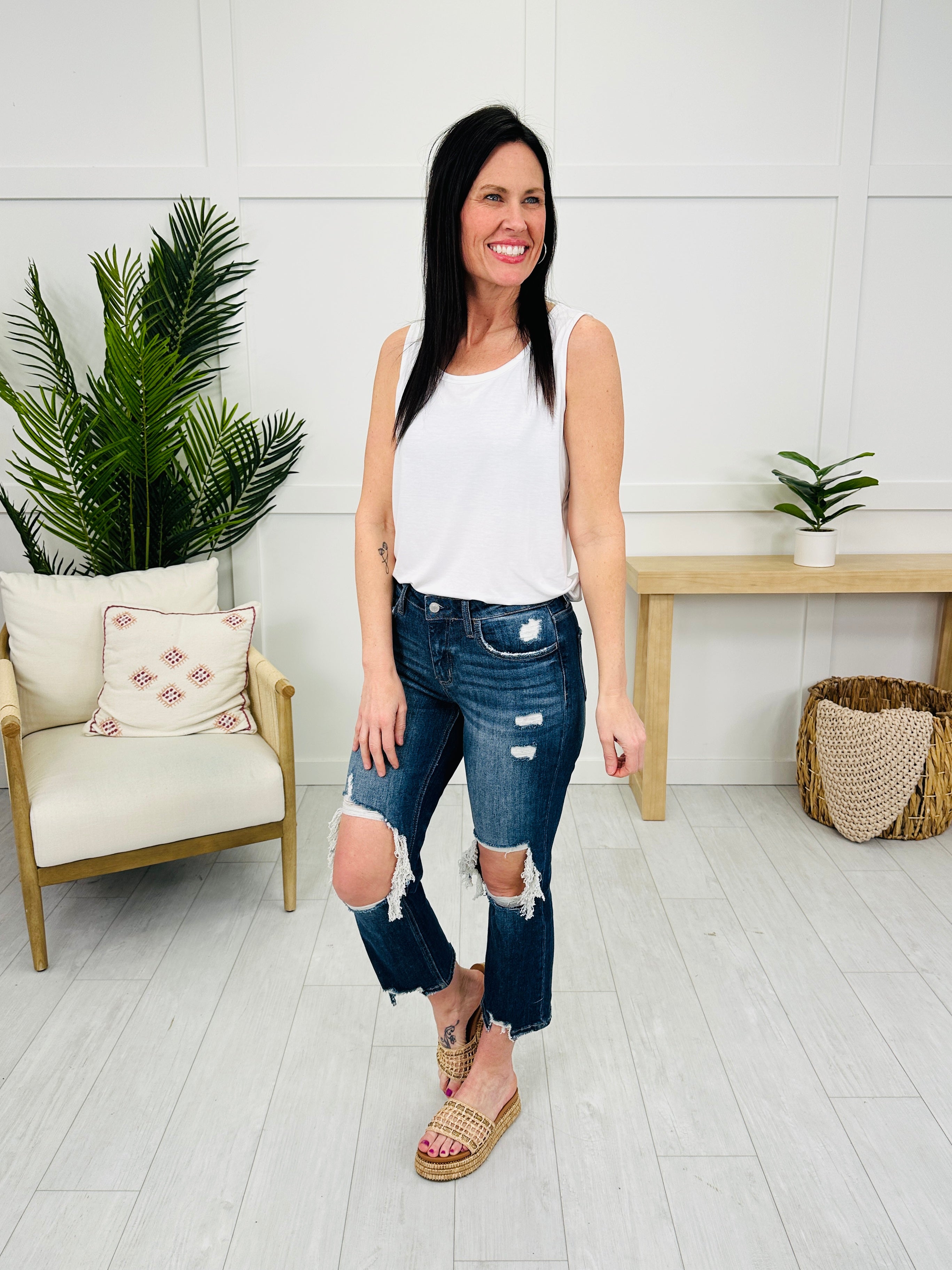 You're My Lover 2.0 Cropped Straight Leg Jeans