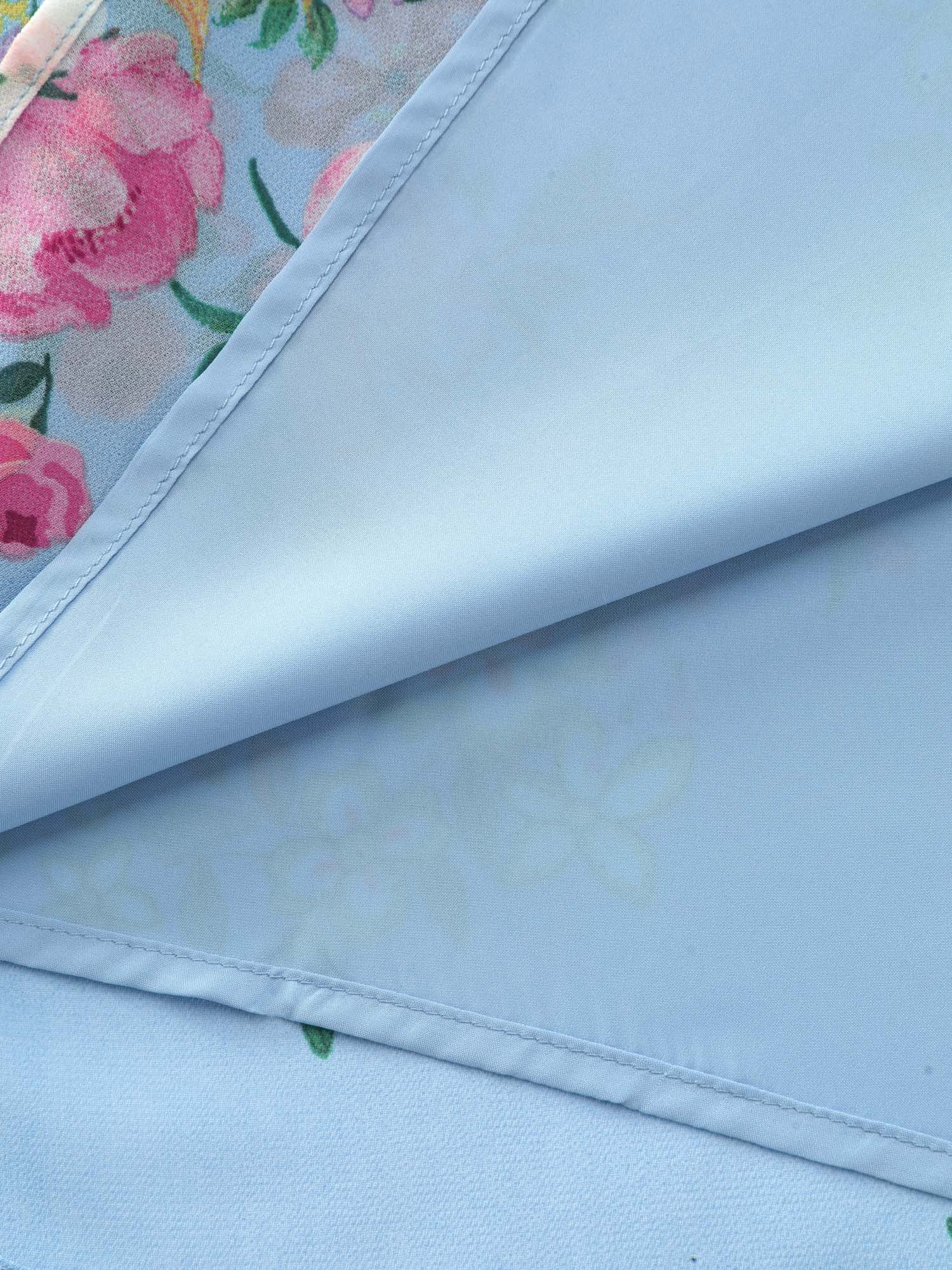 Elegant Floral Print Flowy Maxi Dress