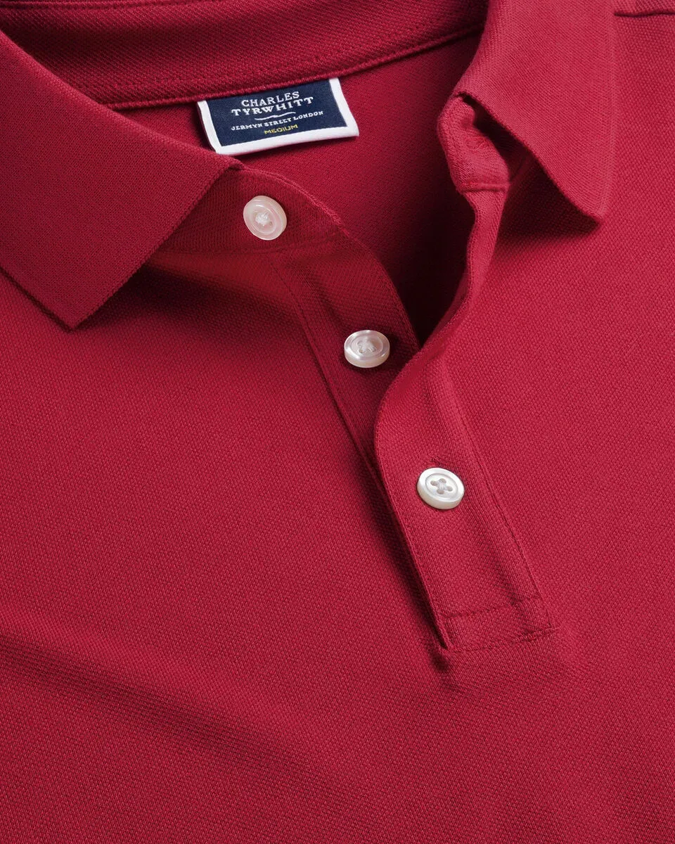 Men'S Casual Business POLO Shirt, Breathable Pique Fabric