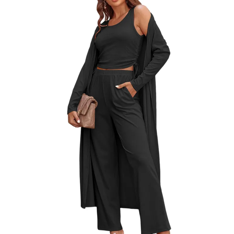 Women's Lightweight Sleepwear 3-Piece Set Sportswear