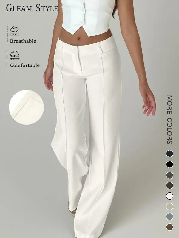 Women's Casual Fashion Suit Pants, Spring & Fall Long Trousers