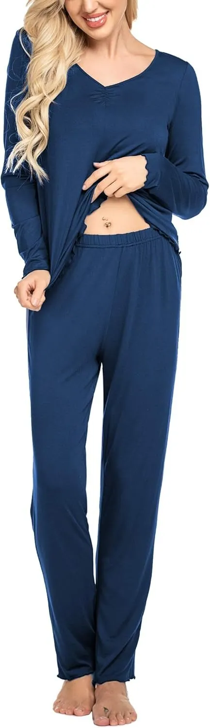 Womens Pajama Sets 2 Piece Lounge Set Fall Winter Pajamas