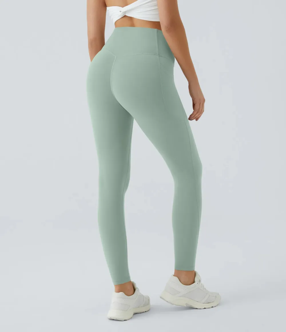 High Waisted Tummy Control Pocket Shaping Training Leggings