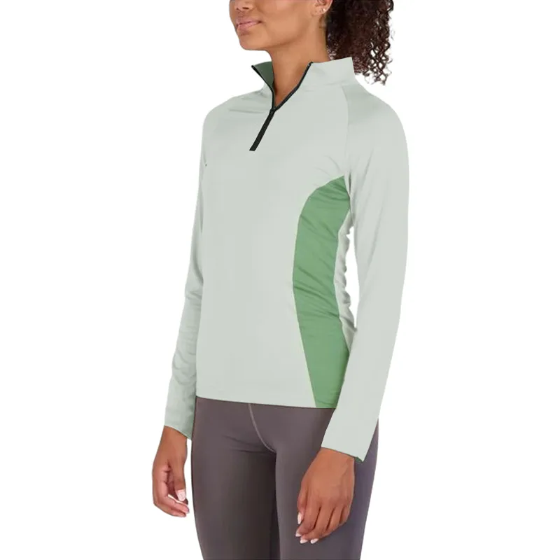 Womens Dry-Fit Long Sleeve Quarter Zip & Full Zip Up Hoodie Workout Jacket (Available in Plus)
