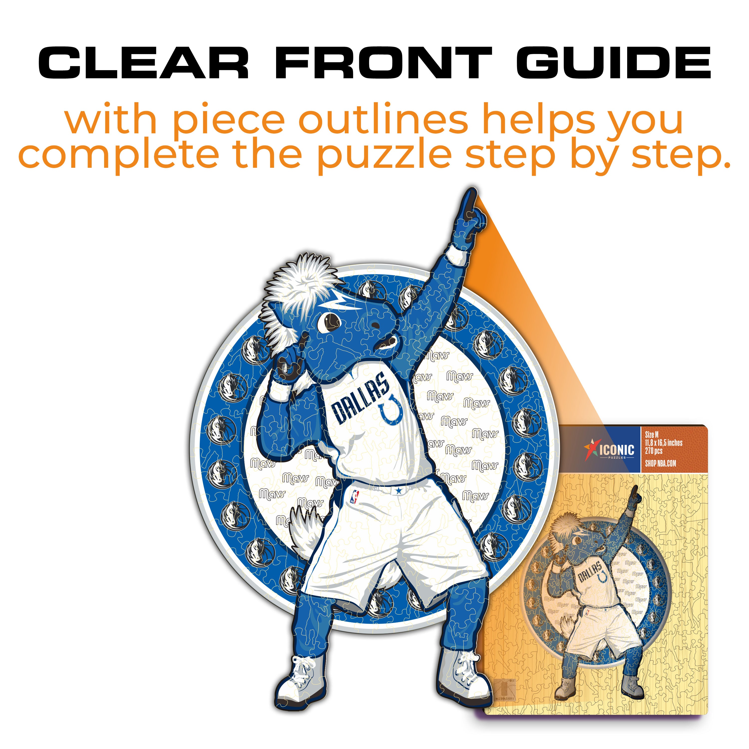 Dallas Mavericks™ Mascot - Wooden Puzzle