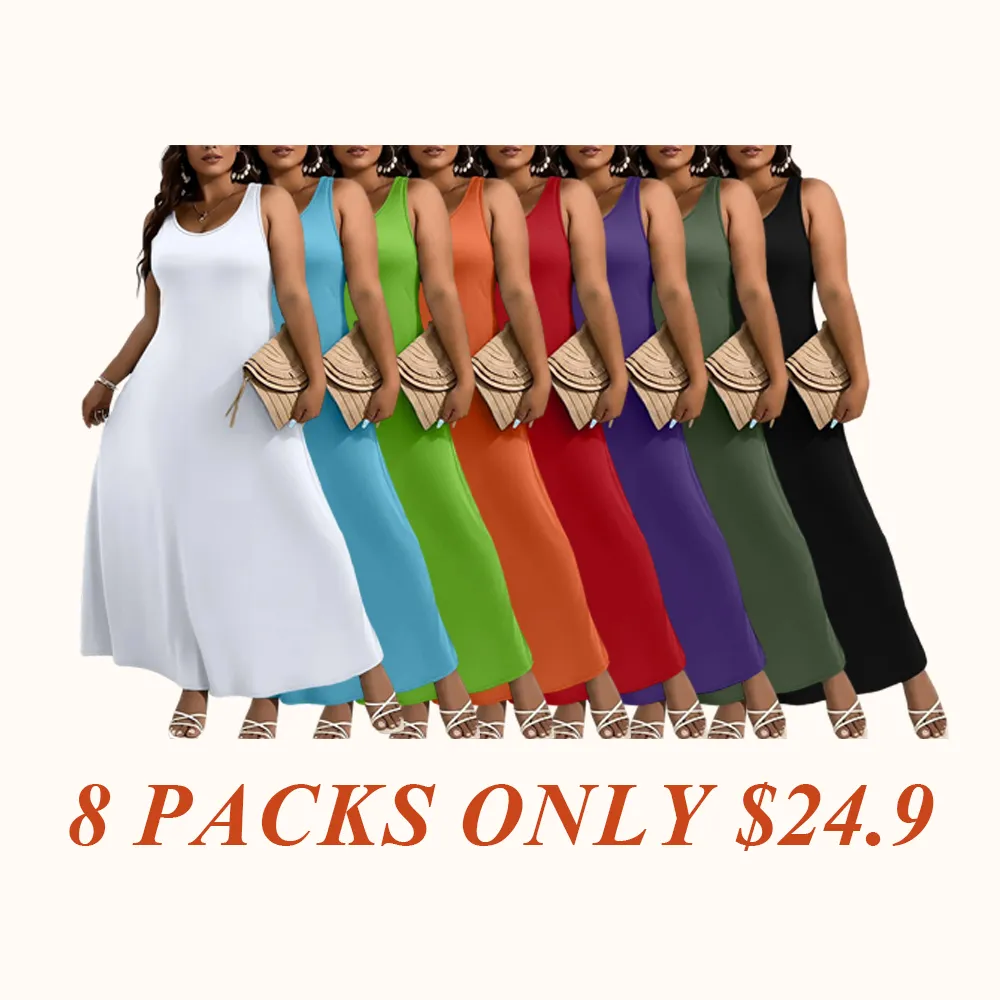 Women's Solid Color Sleeveless Vest Dress, Vacation Style Slimming Bodycon Dress, Casual Daily Everyday Wear