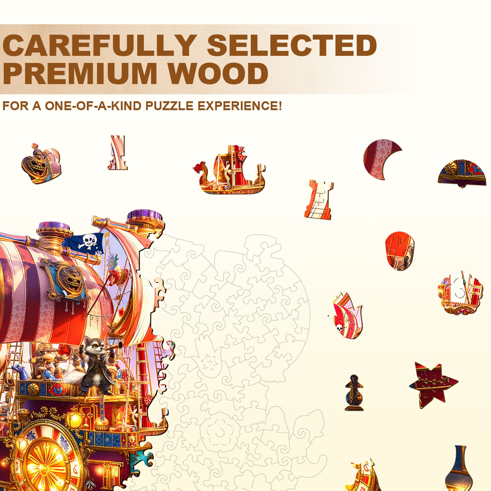 Pirate Voyage Wooden Jigsaw Puzzle