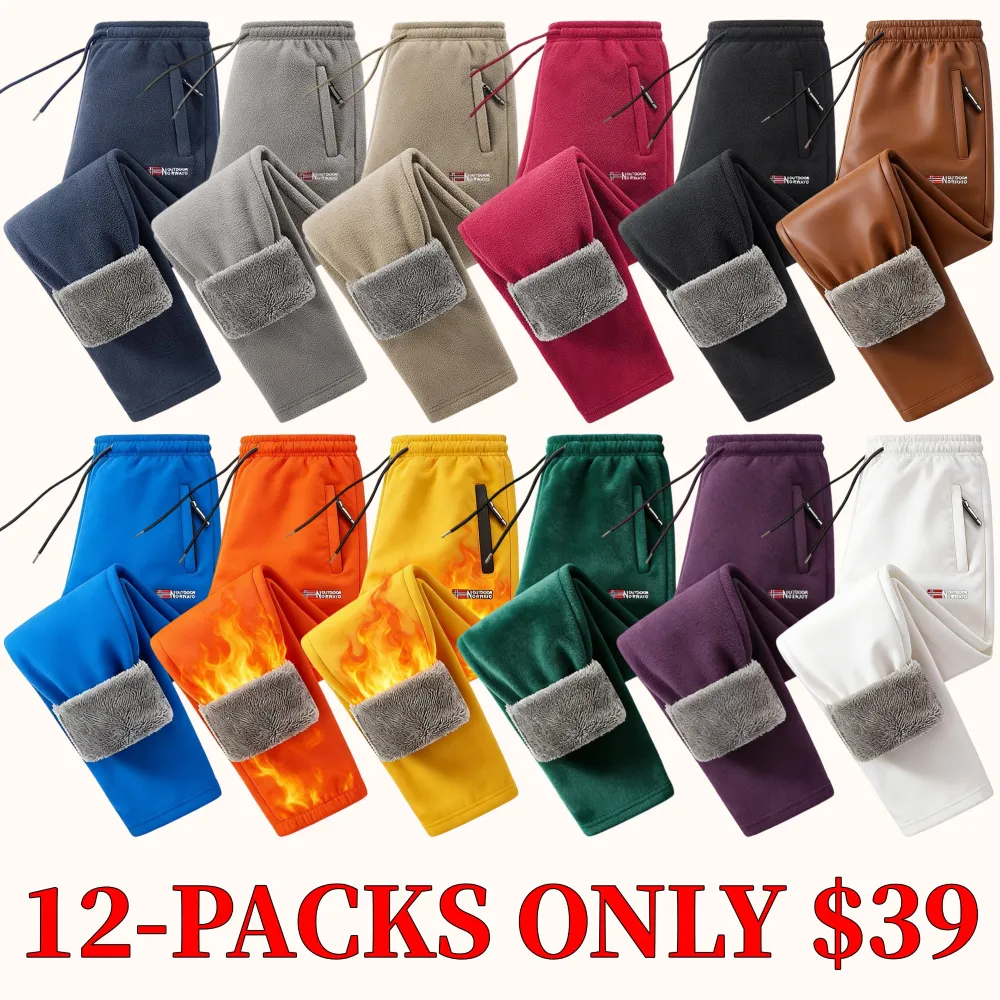 Men's winter outdoor fleece pants