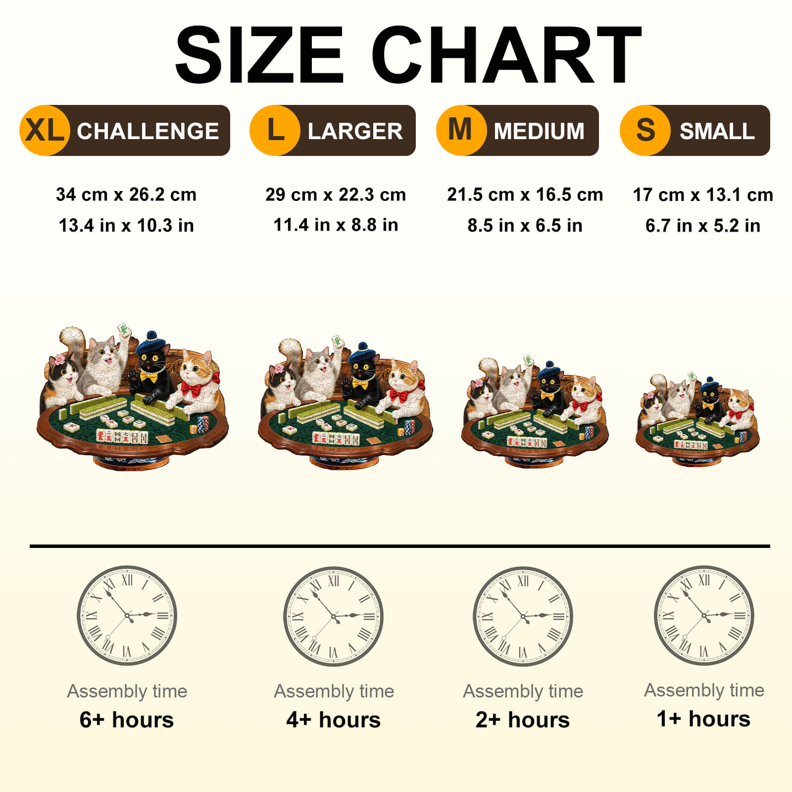 Kitten Mahjong Wooden Jigsaw Puzzle