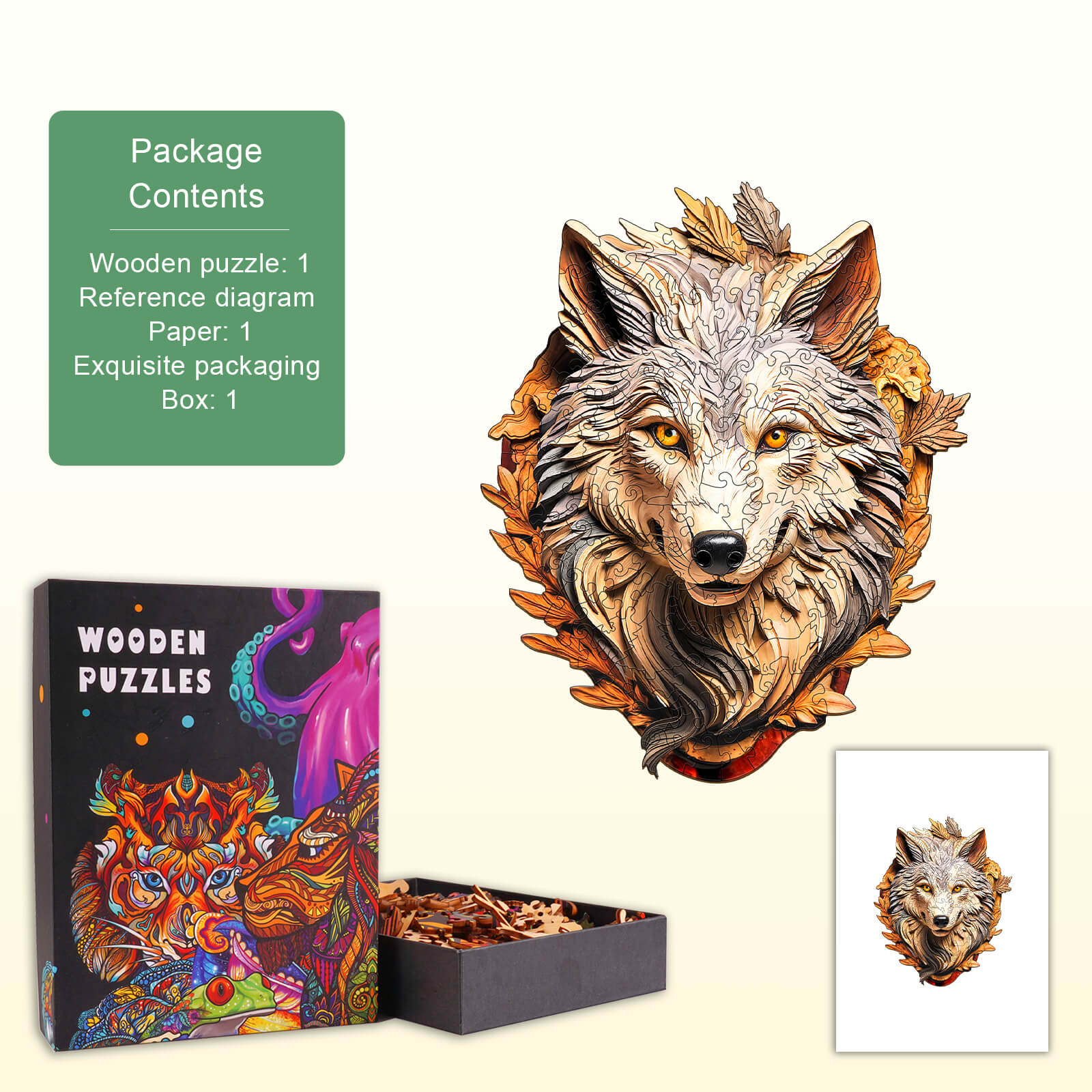 Eternal Wolf Wooden Jigsaw Puzzle
