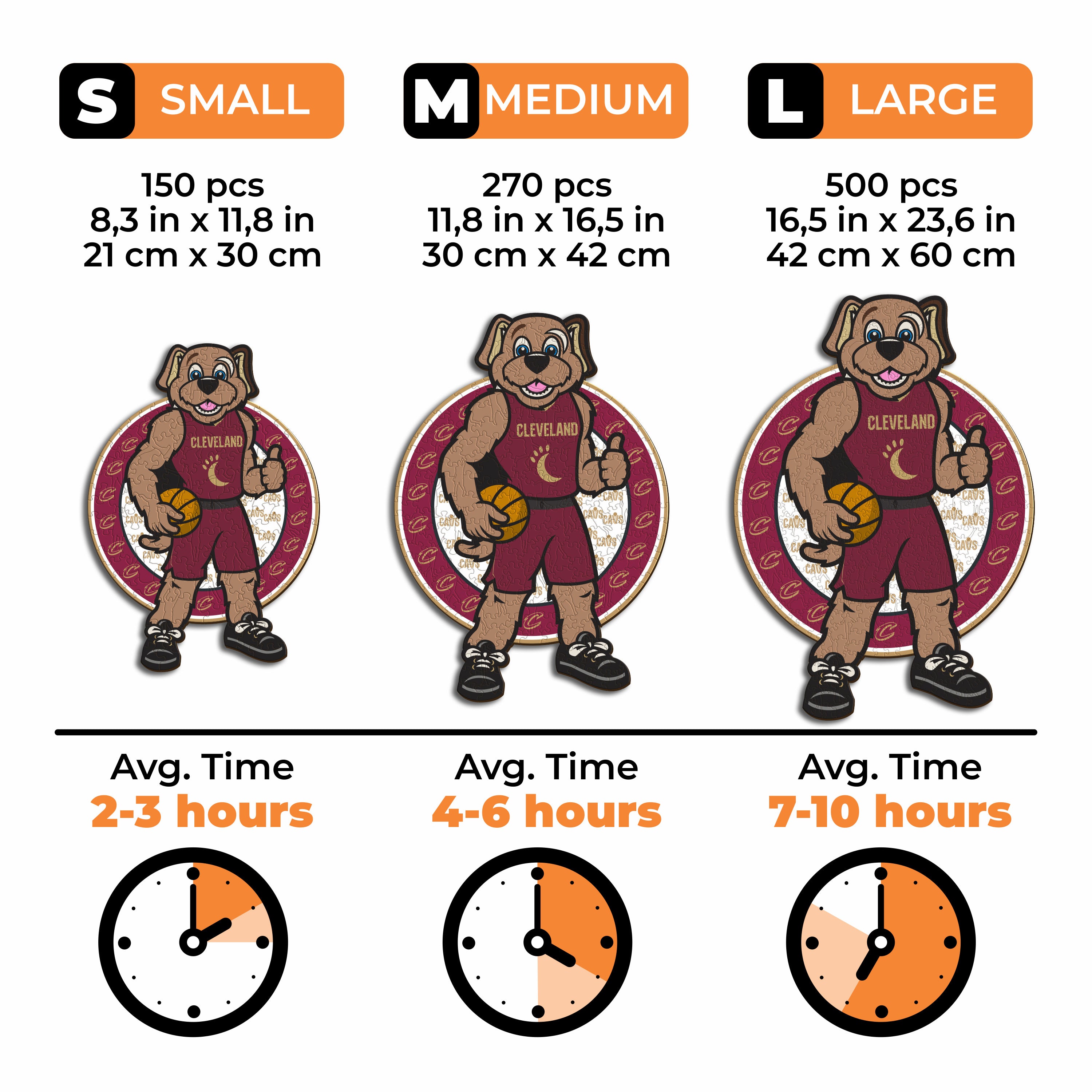 Cleveland Cavaliers™ Mascot - Wooden Puzzle