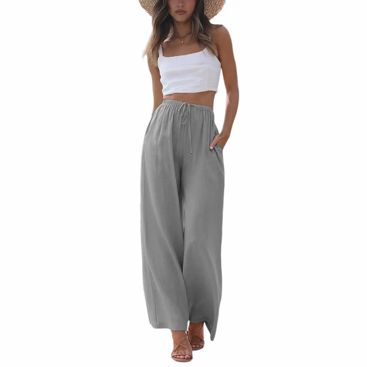 2026 Palazzo Pants for Women - Beach to Street Wide Leg + Pockets
