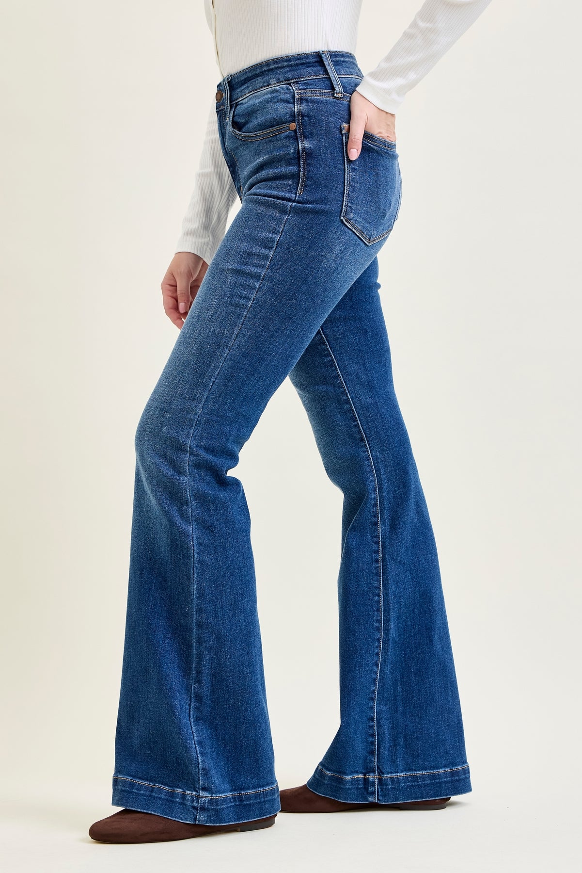 Penny Wide Hem Flare Jeans
